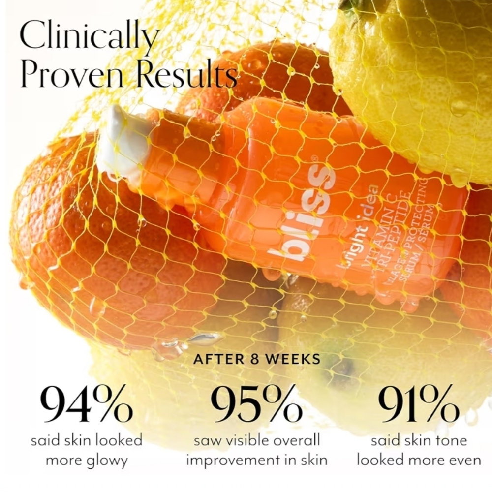 Bliss Bright Idea Brightening Serum with Vitamin C & Tri-peptides, 15ml, New - Picture 4 of 10